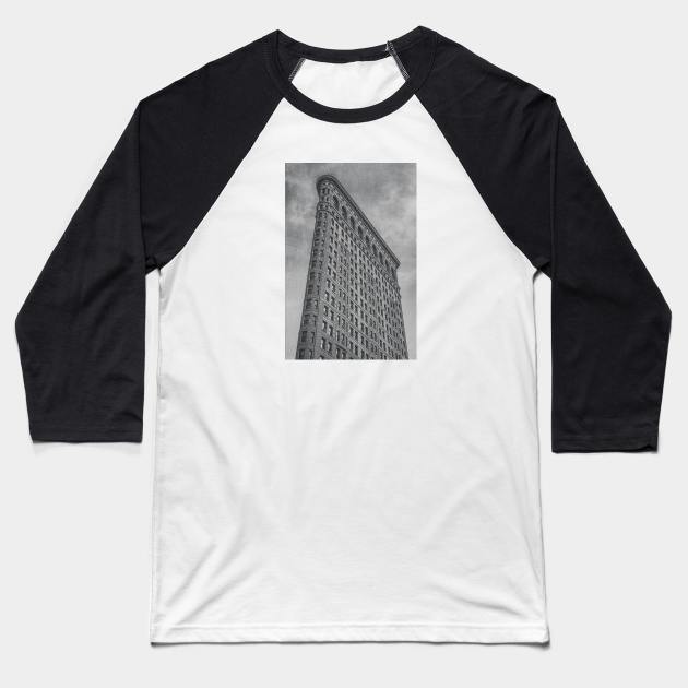 Flat Iron Building, NYC Baseball T-Shirt by juniperandspruce